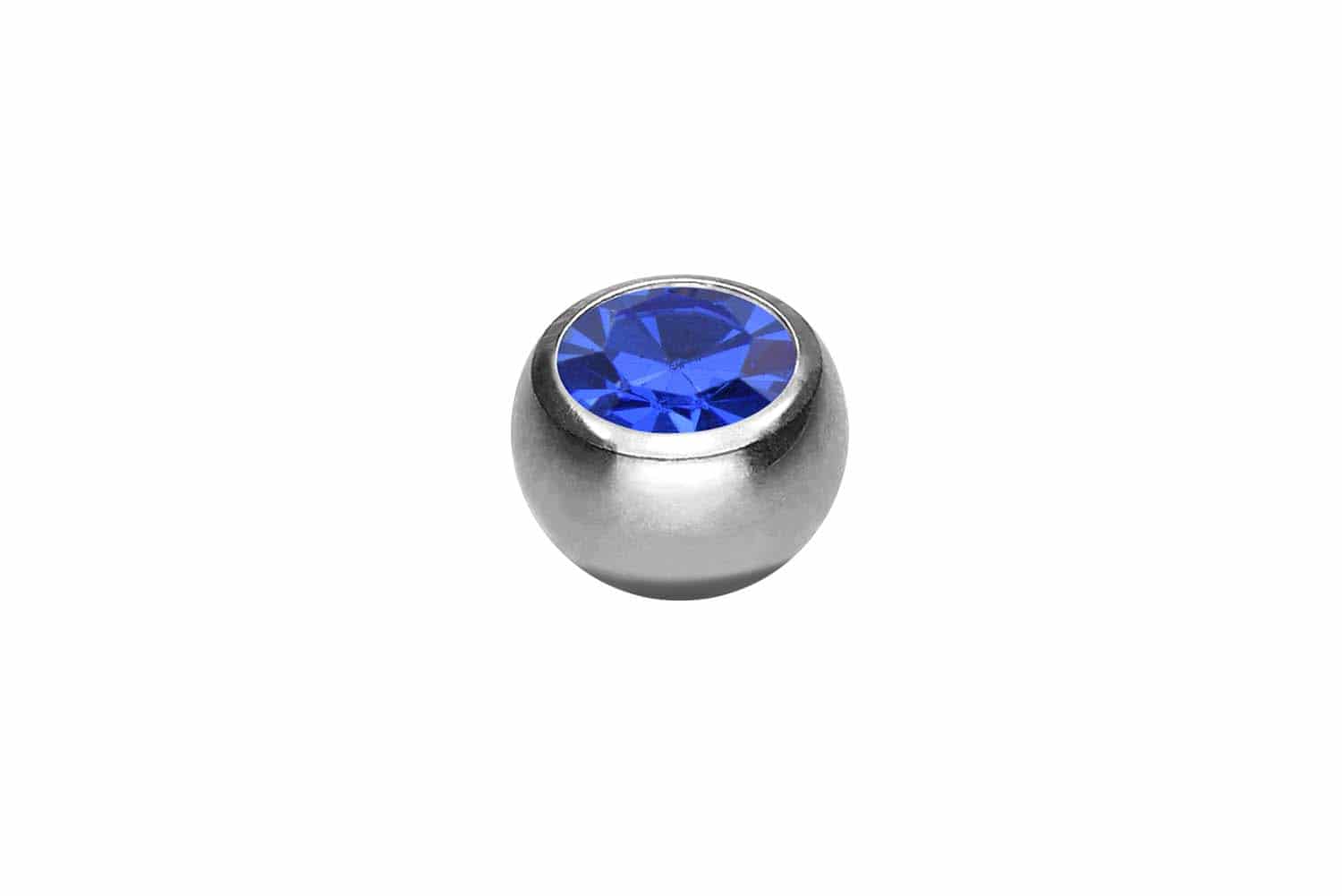 Chirurgenstahl Schraubkugel KRISTALL von Piercingline